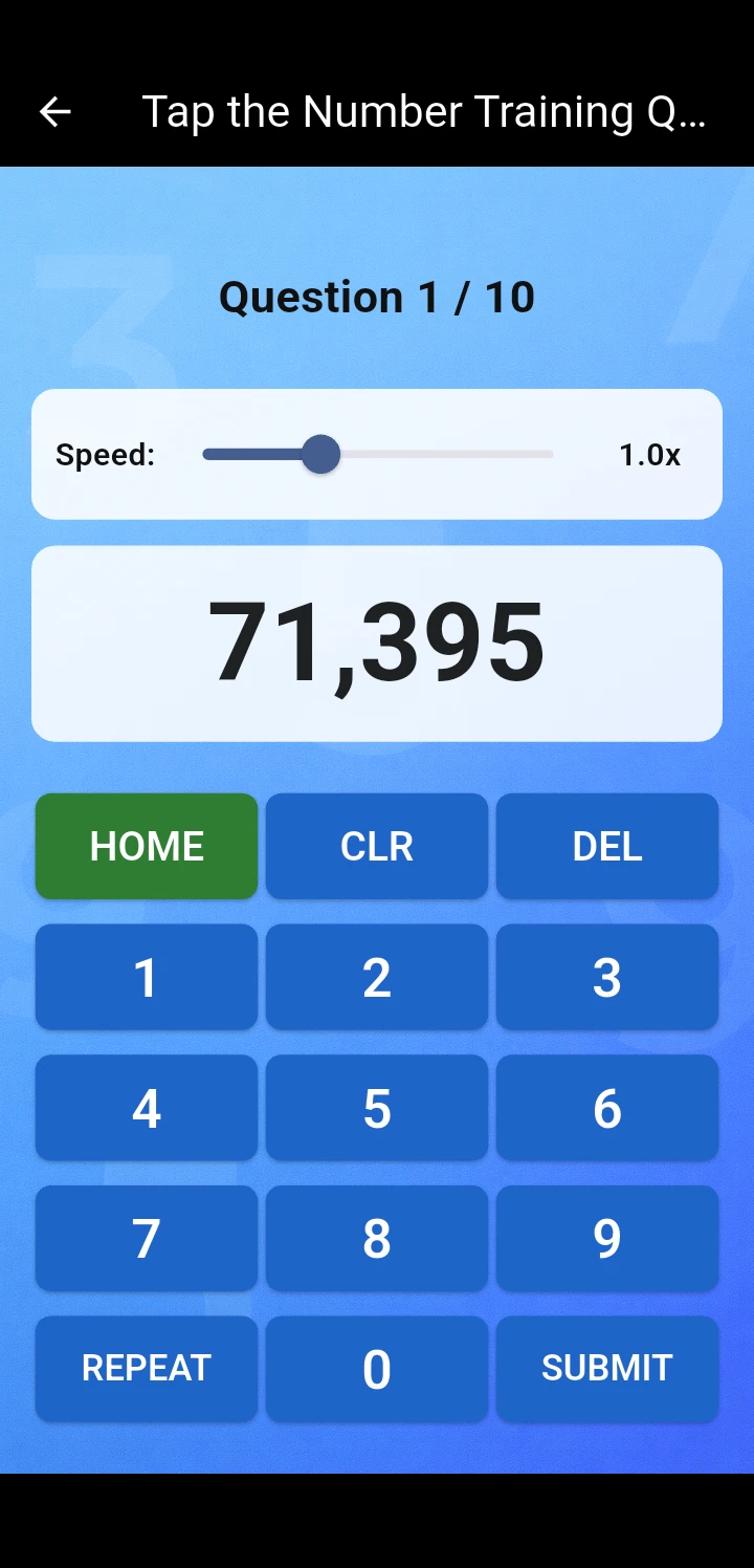 Tap the Number Training Quiz screenshot 4