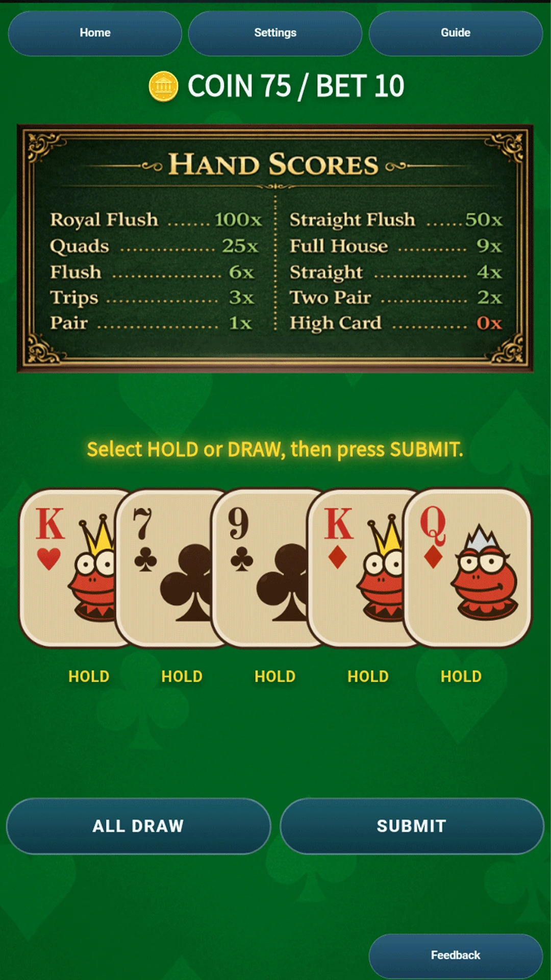 Funny Frog Poker screenshot 5