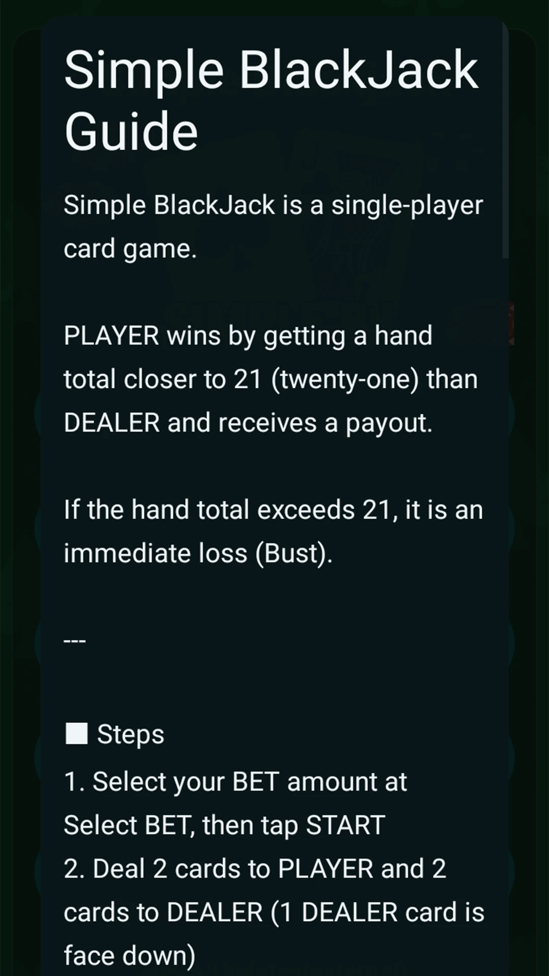 Simple Blackjack screenshot 6