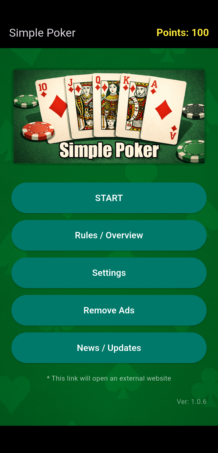 Simple Poker screenshot 1